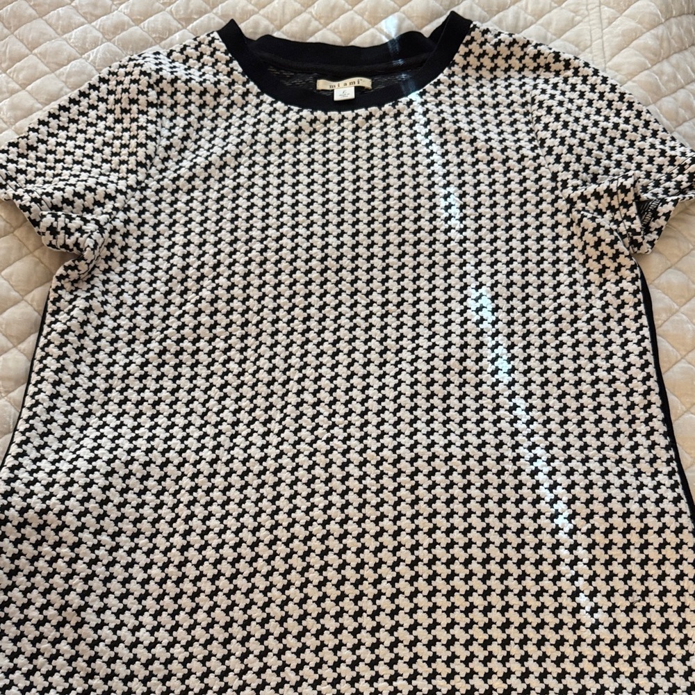 Black and White Houndstooth Dress